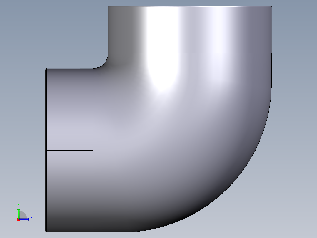2GIV (A) 90用溶剂焊接的弯头弯头左视图