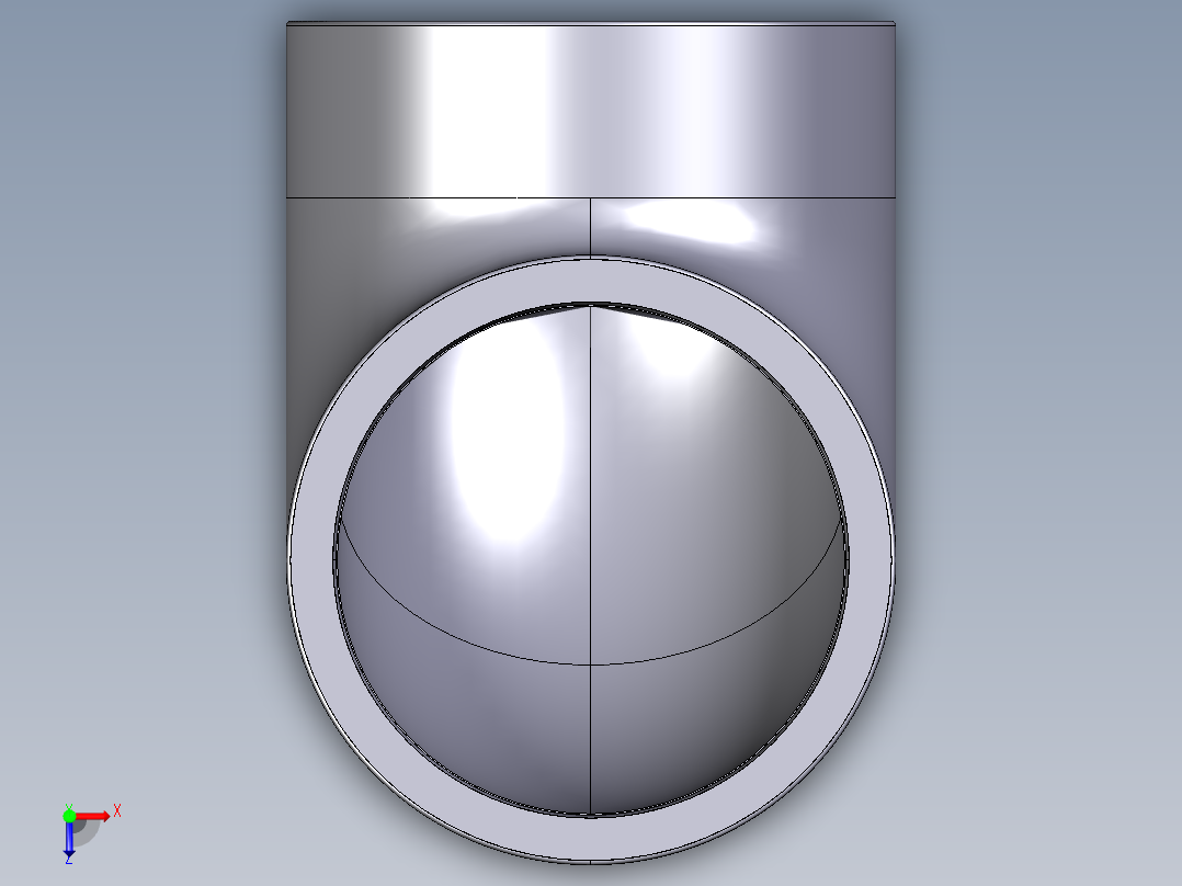 2GIV (A) 90用溶剂焊接的弯头弯头俯视图