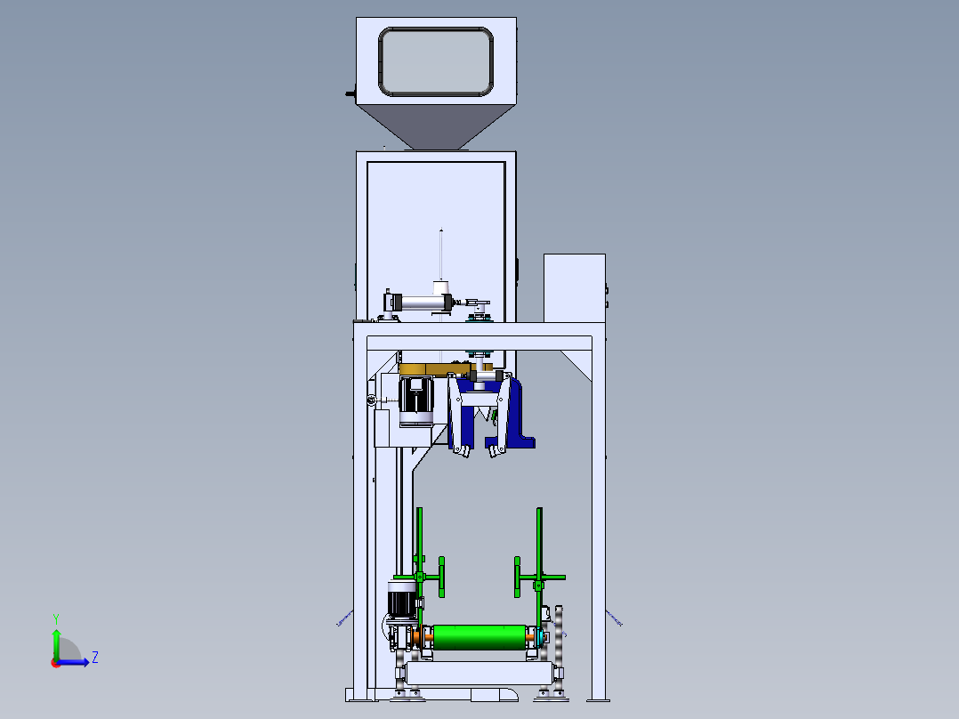 分选定量包装机左视图
