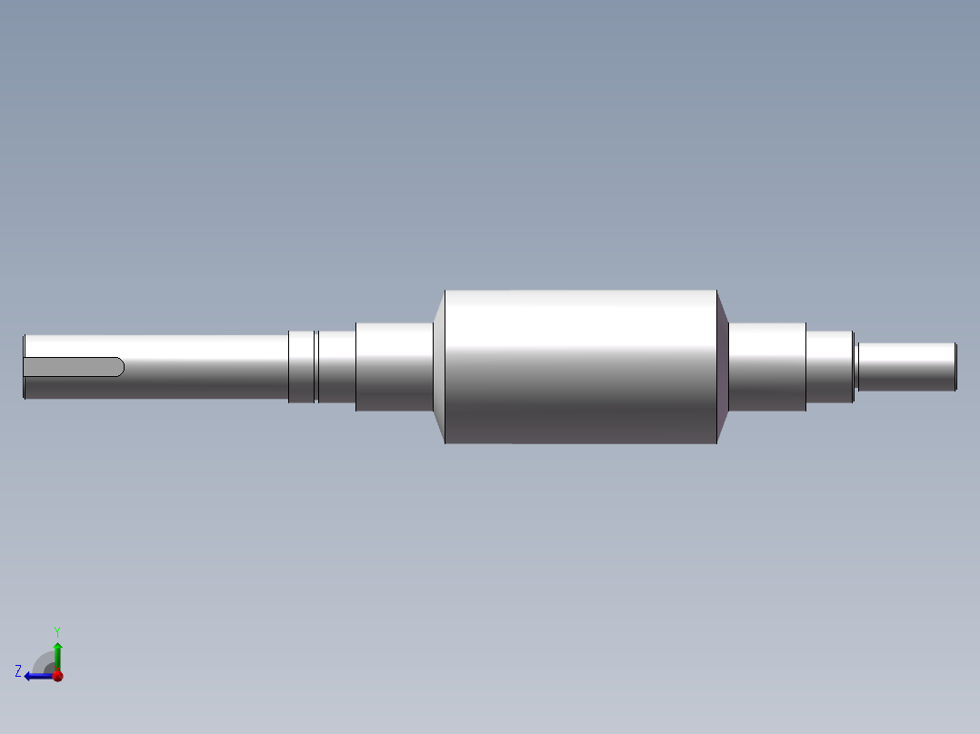（蜗杆）轴类加工工艺设计(1)右视图
