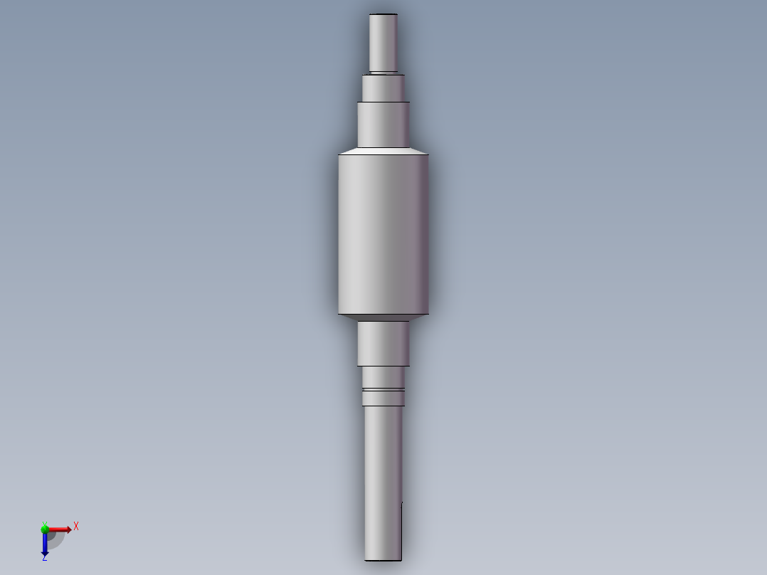 （蜗杆）轴类加工工艺设计(1)俯视图