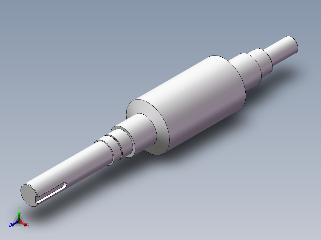 （蜗杆）轴类加工工艺设计(1)正等轴测图