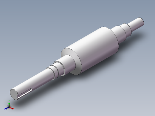 （蜗杆）轴类加工工艺设计(1)正等轴测缩略图