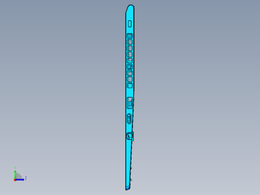 笔记本C壳攻牙钻孔UG刀路程序模型左视缩略图
