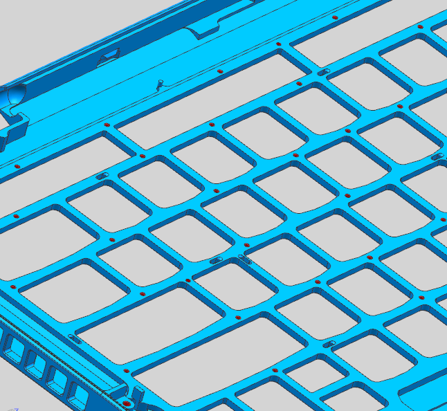 笔记本C壳攻牙钻孔UG刀路程序模型