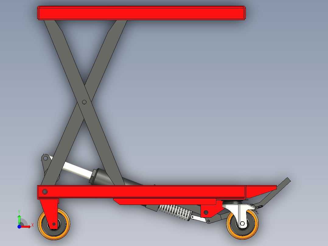 剪叉式升降机 、升降机(27)前视图