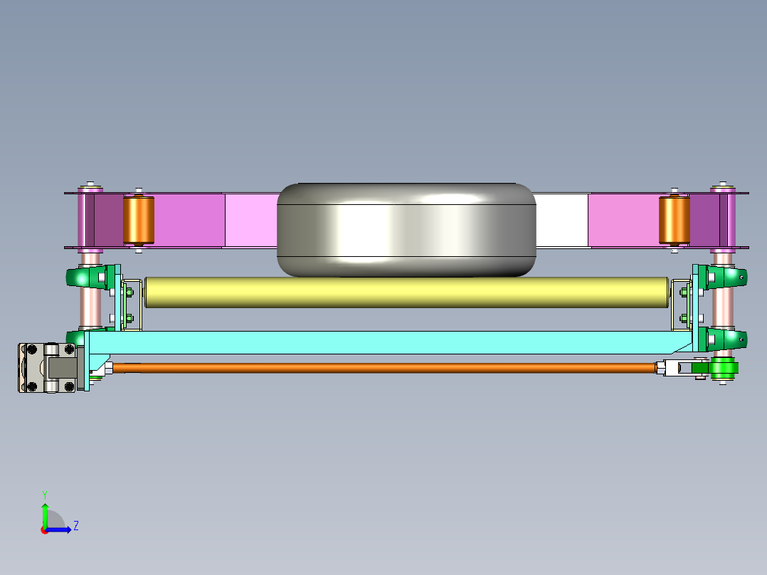 轮胎对中单放器左视图