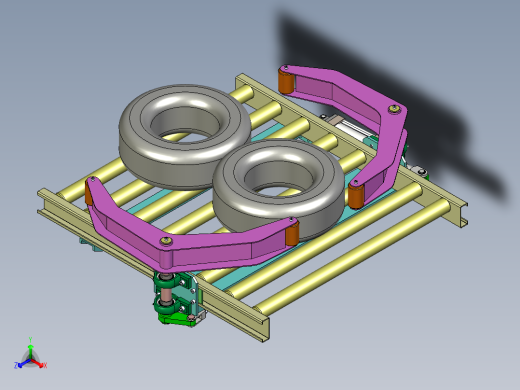 轮胎对中单放器正等轴测缩略图