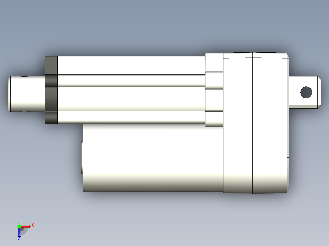 A0003116-SDXTL线性执行器 50毫米行程俯视图