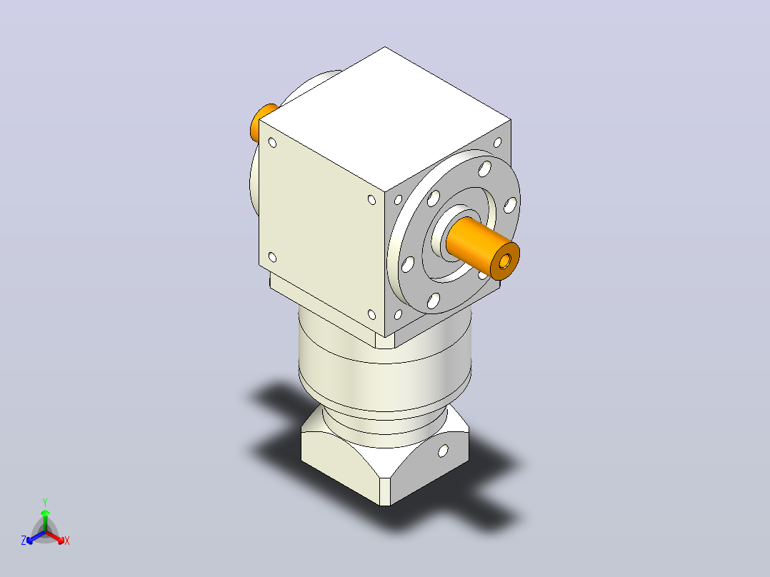 PW170双轴 PLF160-L2 22-110-145-M8换向器正等轴测图