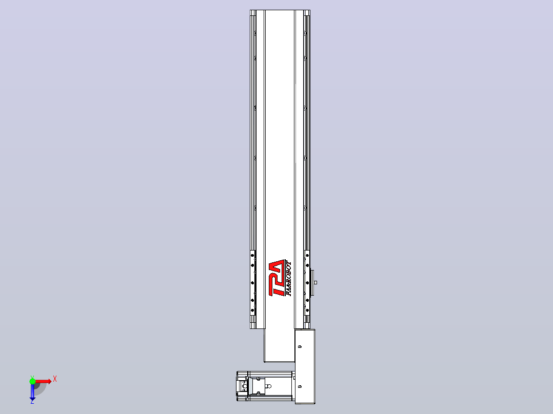皮带直线轴半封闭可选导轨TPA-HNB-120D-110-L400-MR-C-P40-N3俯视图
