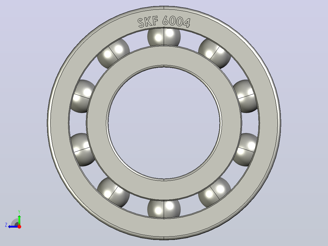 20毫米轴承SKF 6004 (RS 286-7631)右视图