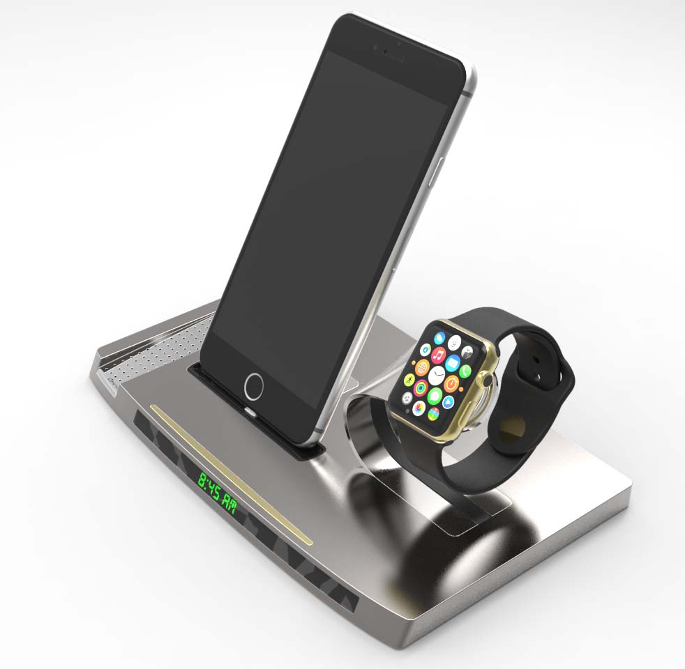iPhone 和 Apple Watch 的充电站