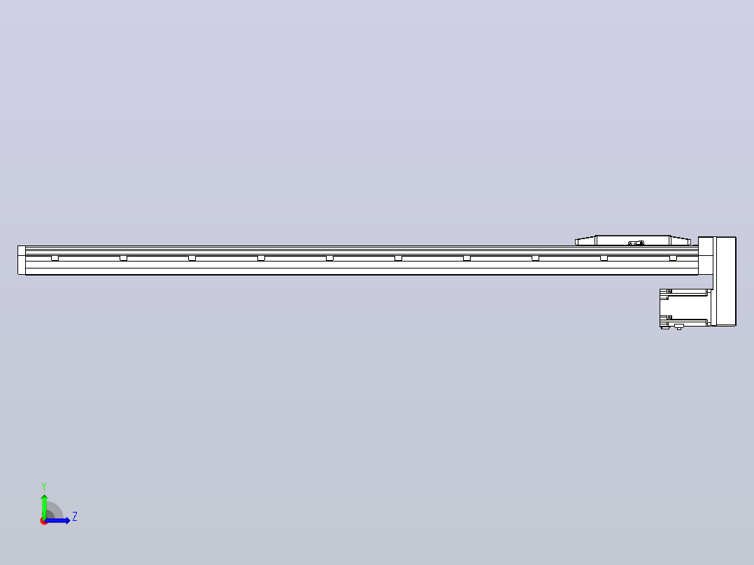 滚珠丝杠直线轴内置导轨TPA-GCR-170-2510C-L1200-MP-M75-N3左视图