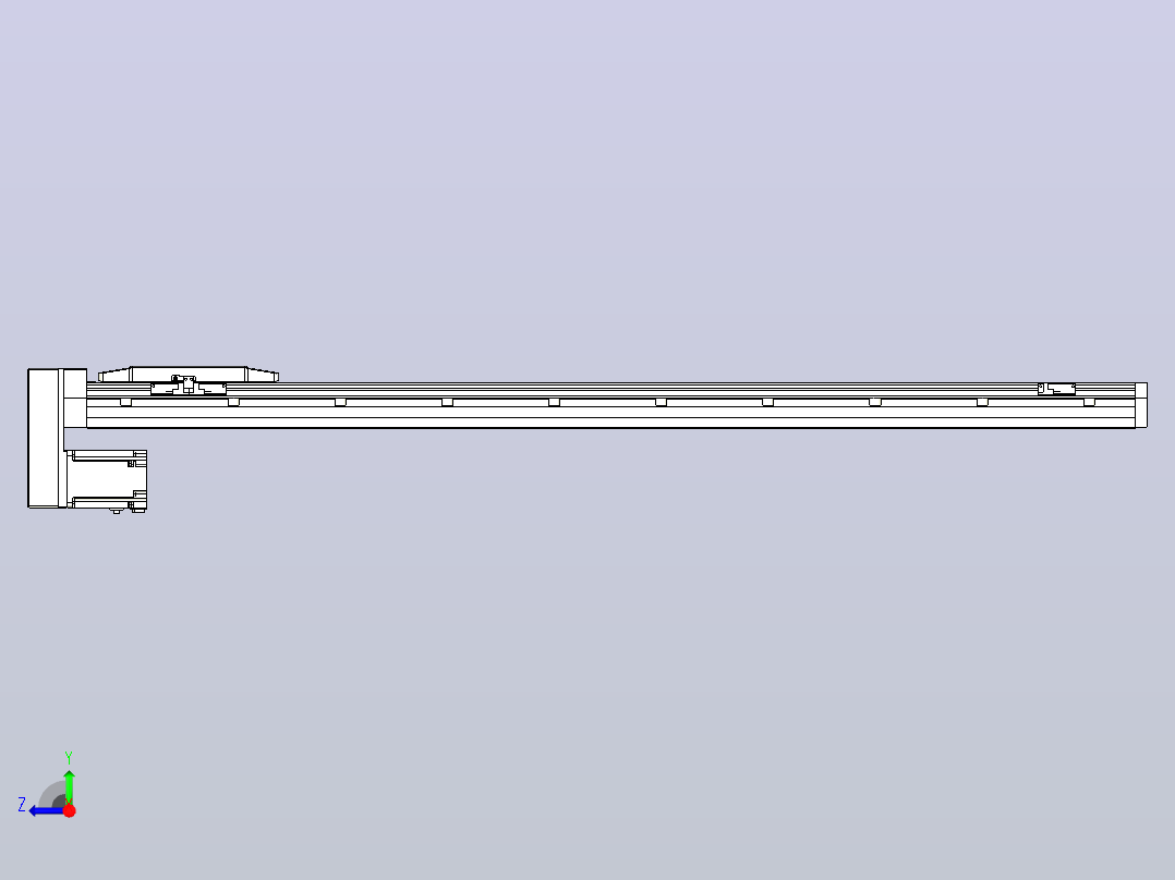 滚珠丝杠直线轴内置导轨TPA-GCR-170-2510C-L1200-MP-M75-N3右视图