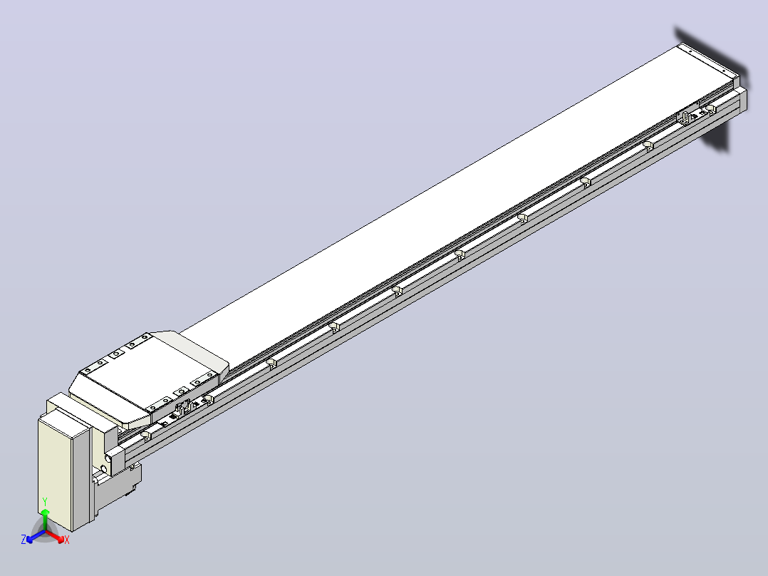 滚珠丝杠直线轴内置导轨TPA-GCR-170-2510C-L1200-MP-M75-N3正等轴测图