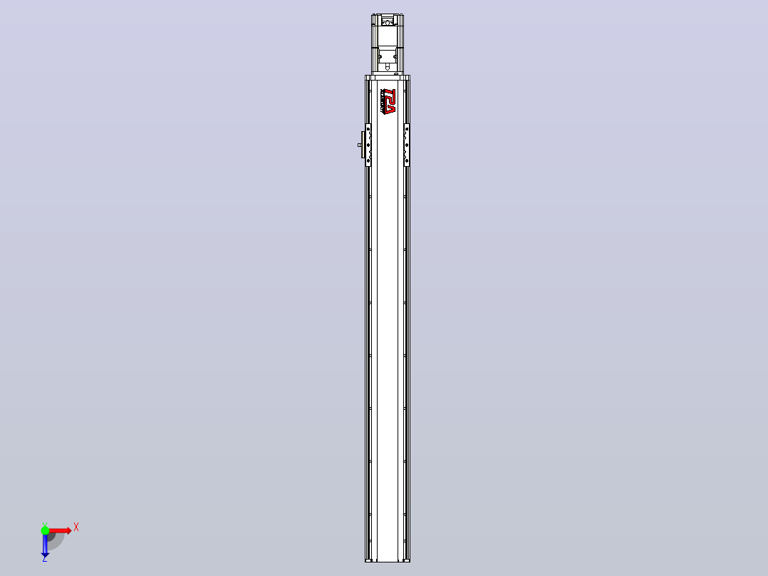 日规模组半封闭丝杆TPA-HNR-85D-1610C-L700-M-Y-P20-N3俯视图