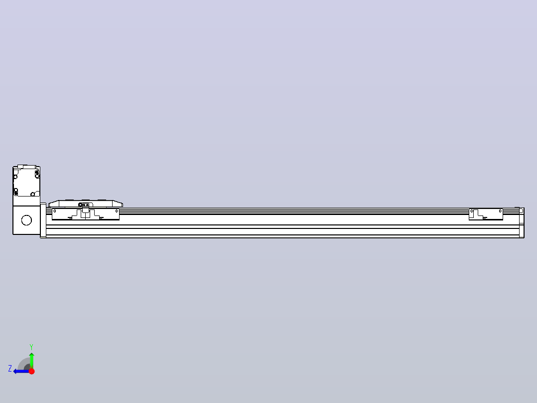 机器人皮带驱动直线轴TPA-GCB-50-P42-L600-LU-M10-N3右视图