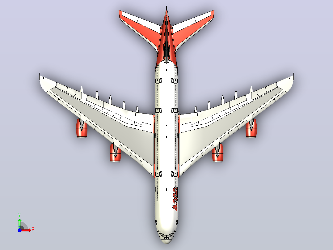 空客a380 - 800前视图