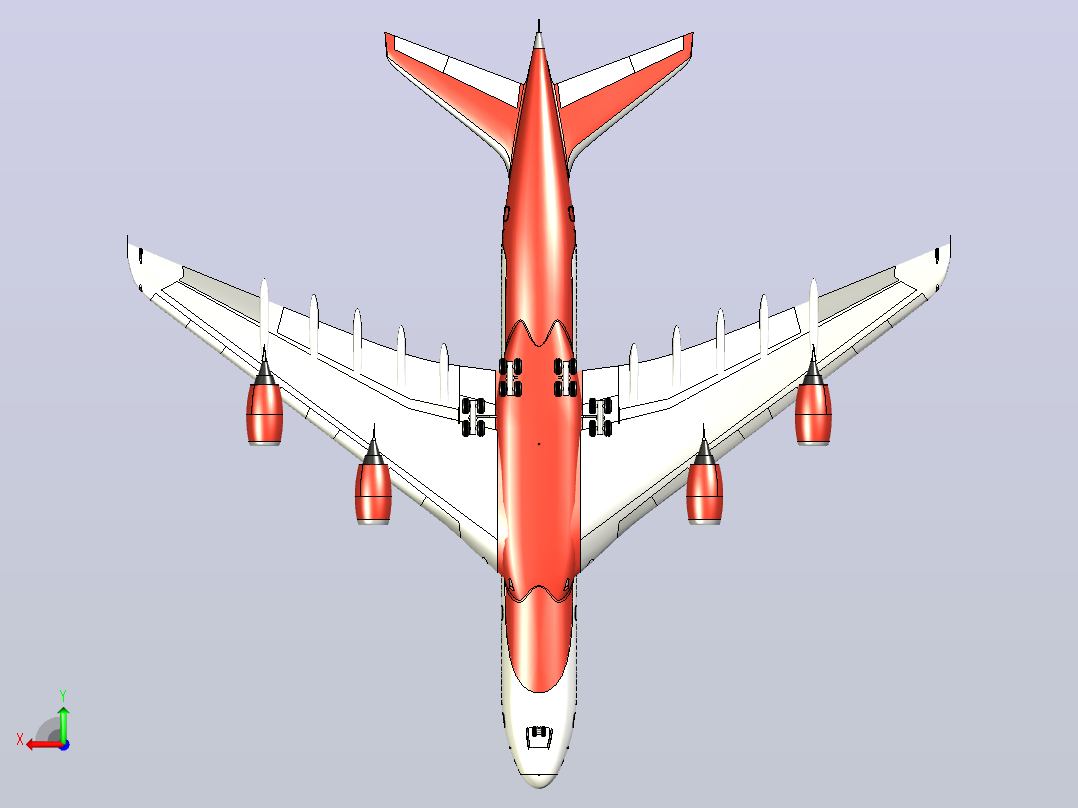 空客a380 - 800后视图