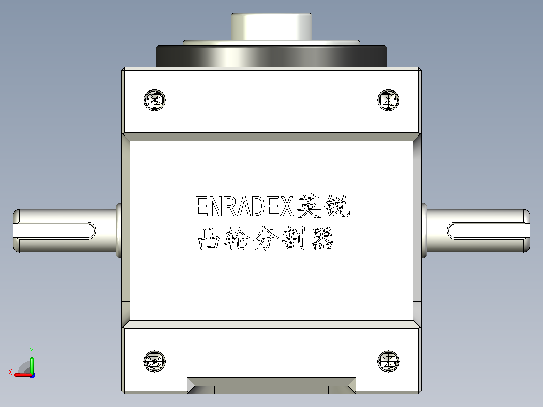ER-RU60DF英锐凸轮分割器3D壳体和法兰面加销孔标准图纸(电话15062628977)AA后视图