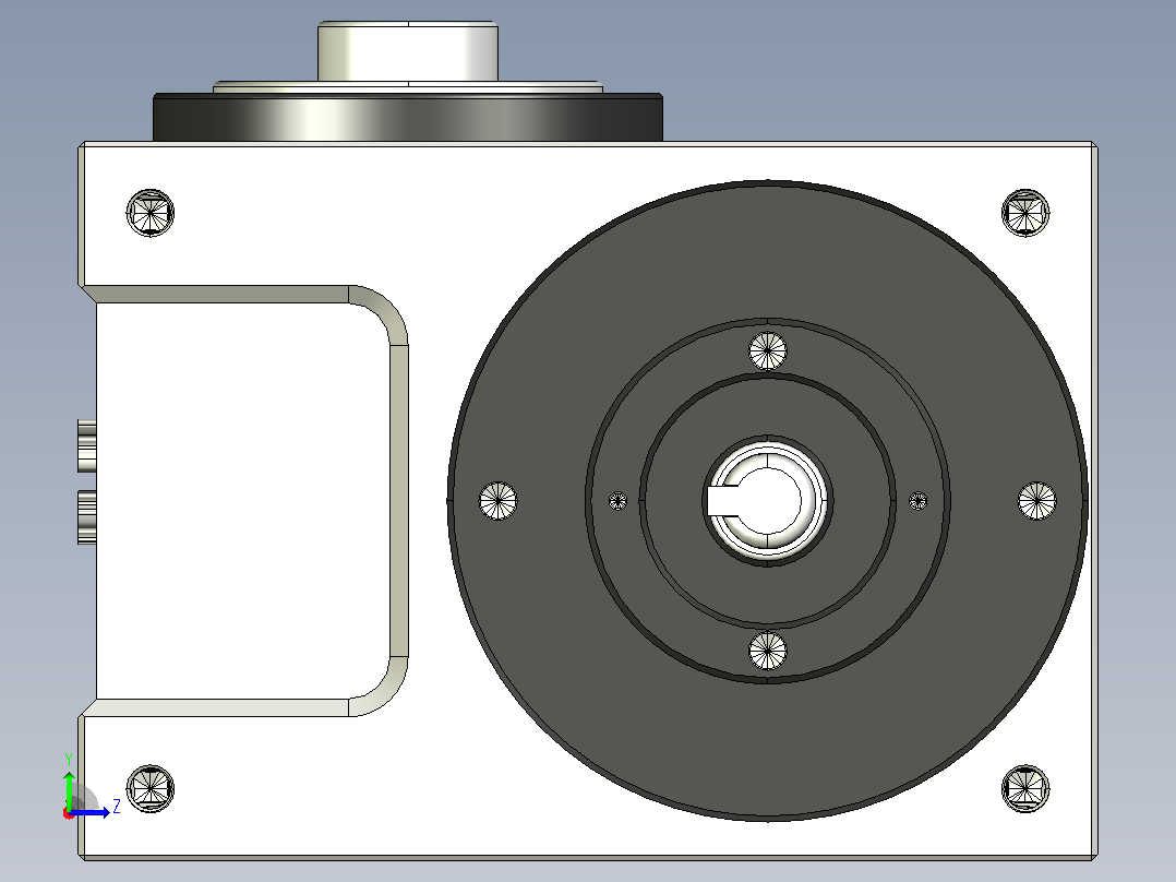ER-RU60DF英锐凸轮分割器3D壳体和法兰面加销孔标准图纸(电话15062628977)AA左视图