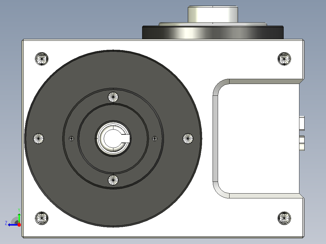 ER-RU60DF英锐凸轮分割器3D壳体和法兰面加销孔标准图纸(电话15062628977)AA右视图
