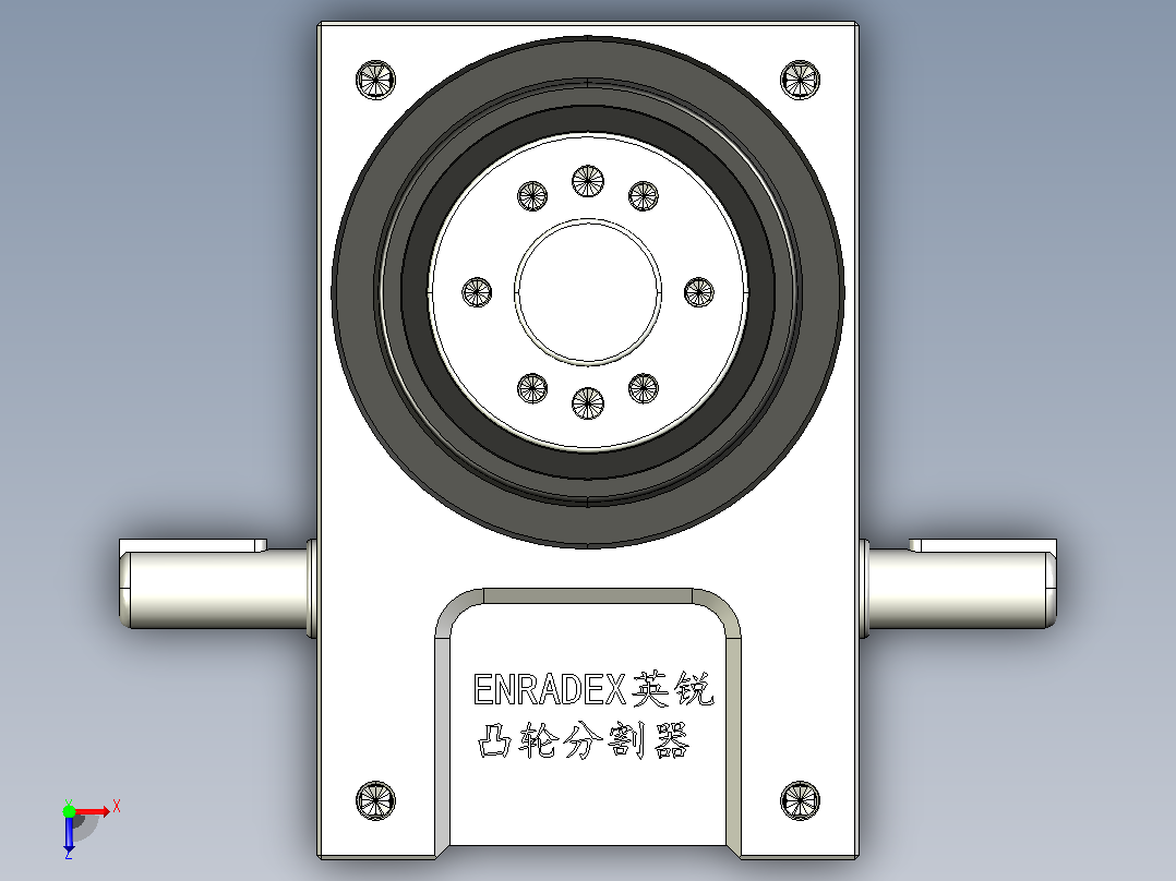 ER-RU60DF英锐凸轮分割器3D壳体和法兰面加销孔标准图纸(电话15062628977)AA俯视图