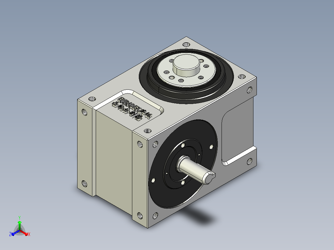 ER-RU60DF英锐凸轮分割器3D壳体和法兰面加销孔标准图纸(电话15062628977)AA正等轴测图
