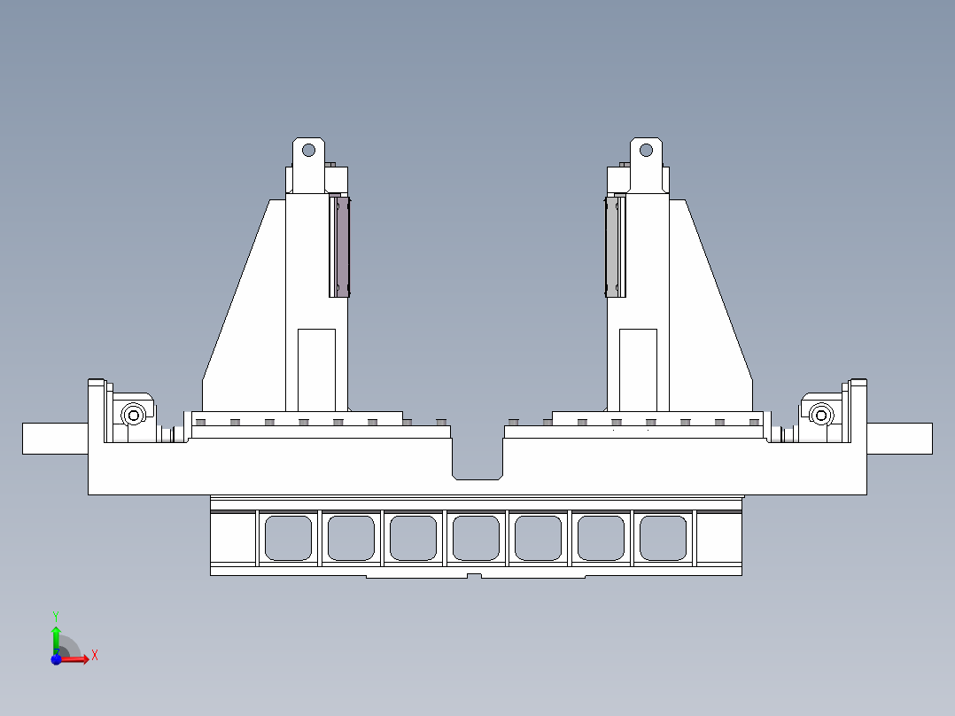扩径机侧弯扶正辊装置前视图