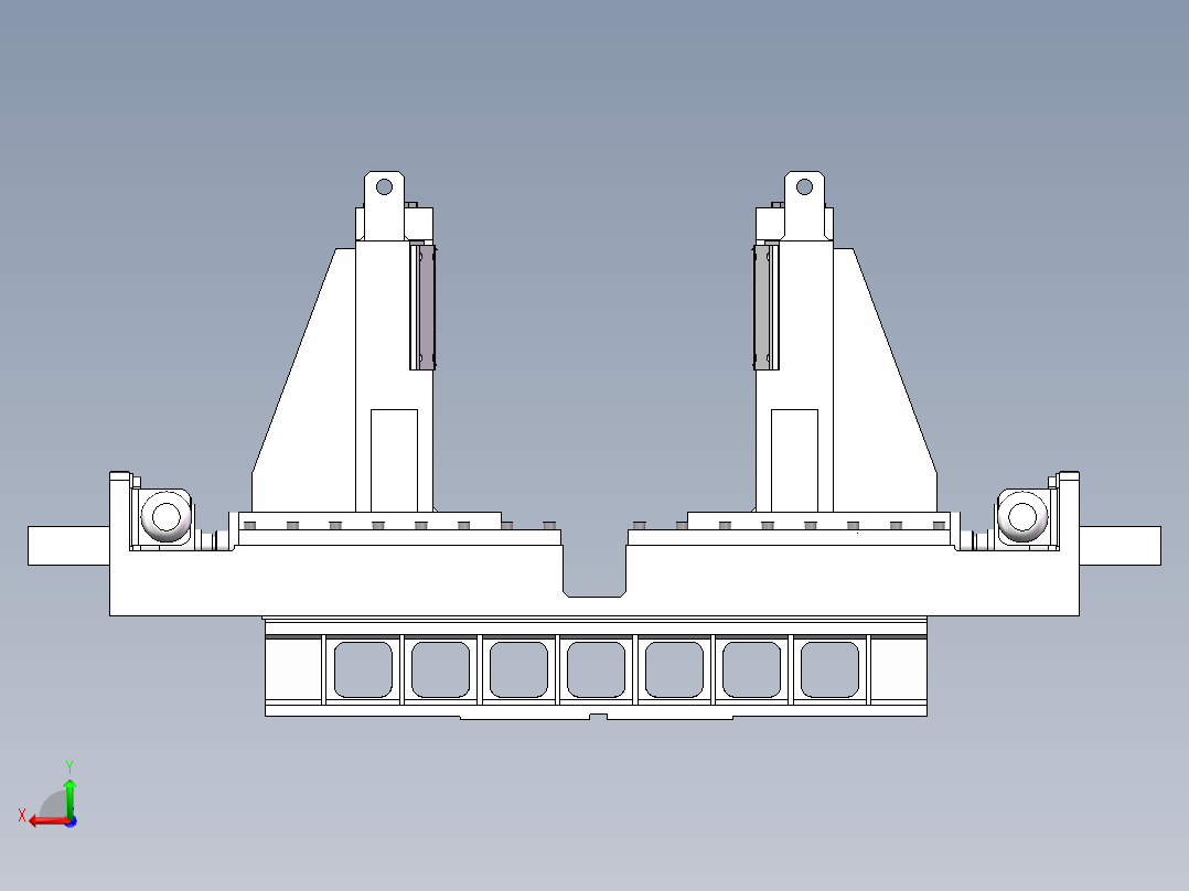 扩径机侧弯扶正辊装置后视图