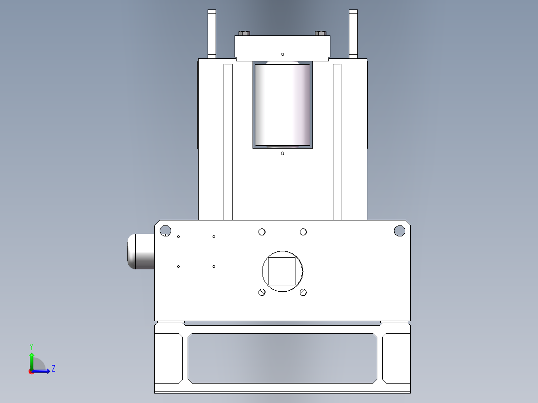扩径机侧弯扶正辊装置左视图