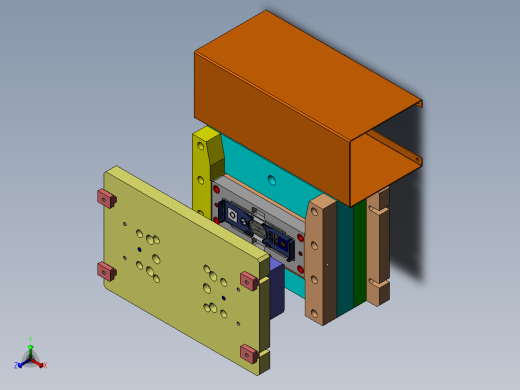 铆接夹具加工件正等轴测缩略图