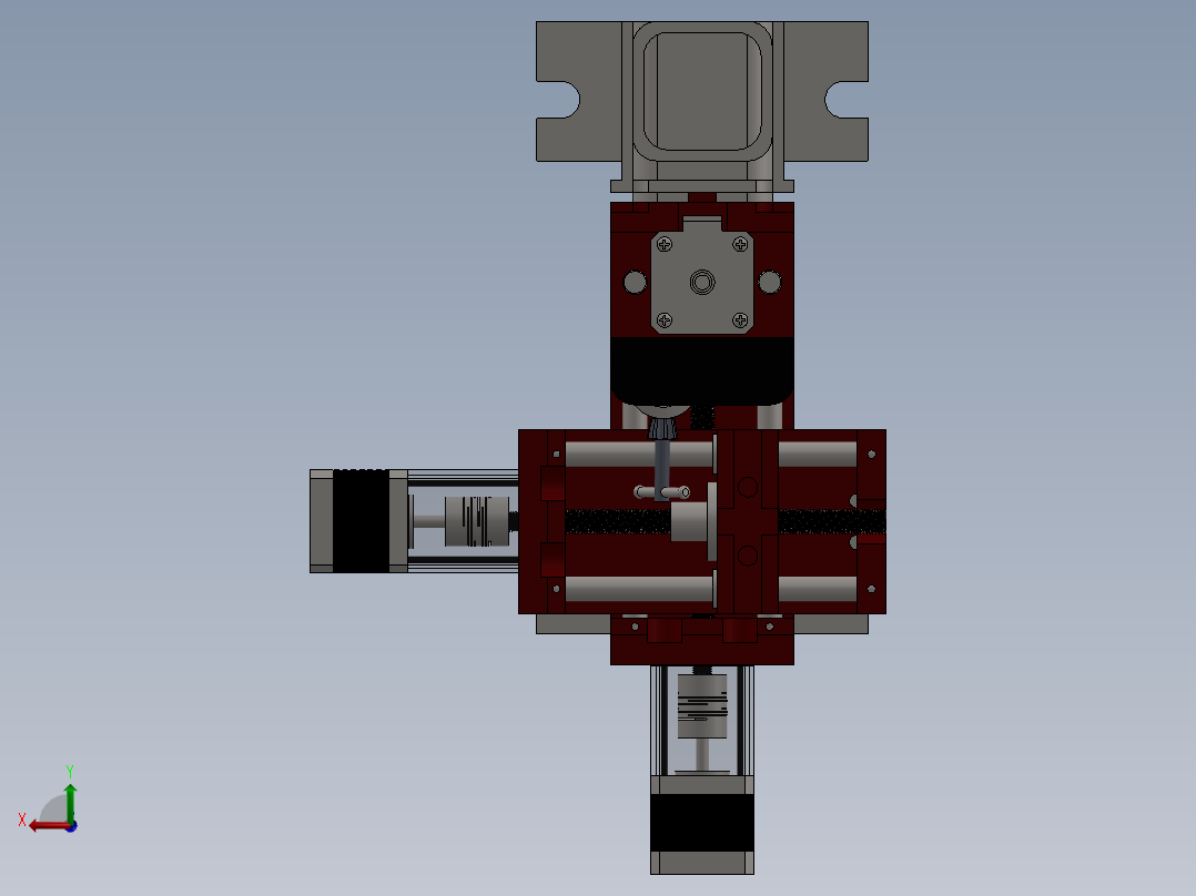 小型桌面铣床后视图