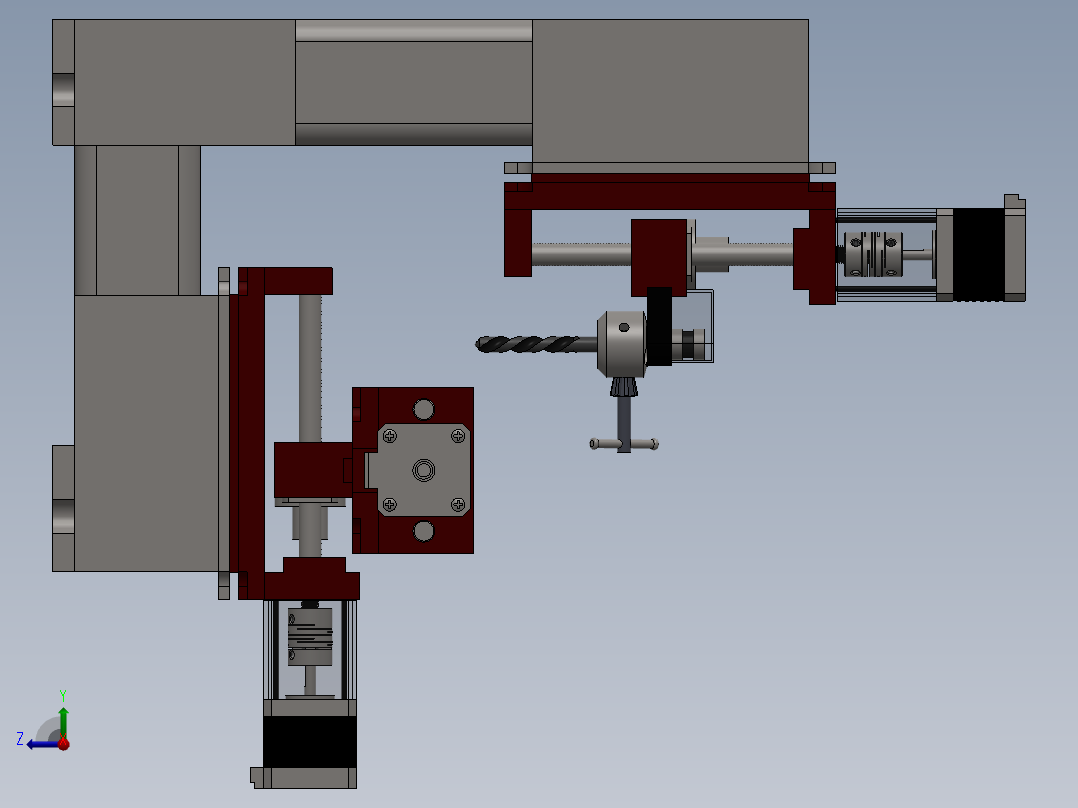 小型桌面铣床右视图