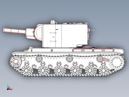 KV-2重型坦克(可驱动约束)前视缩略图