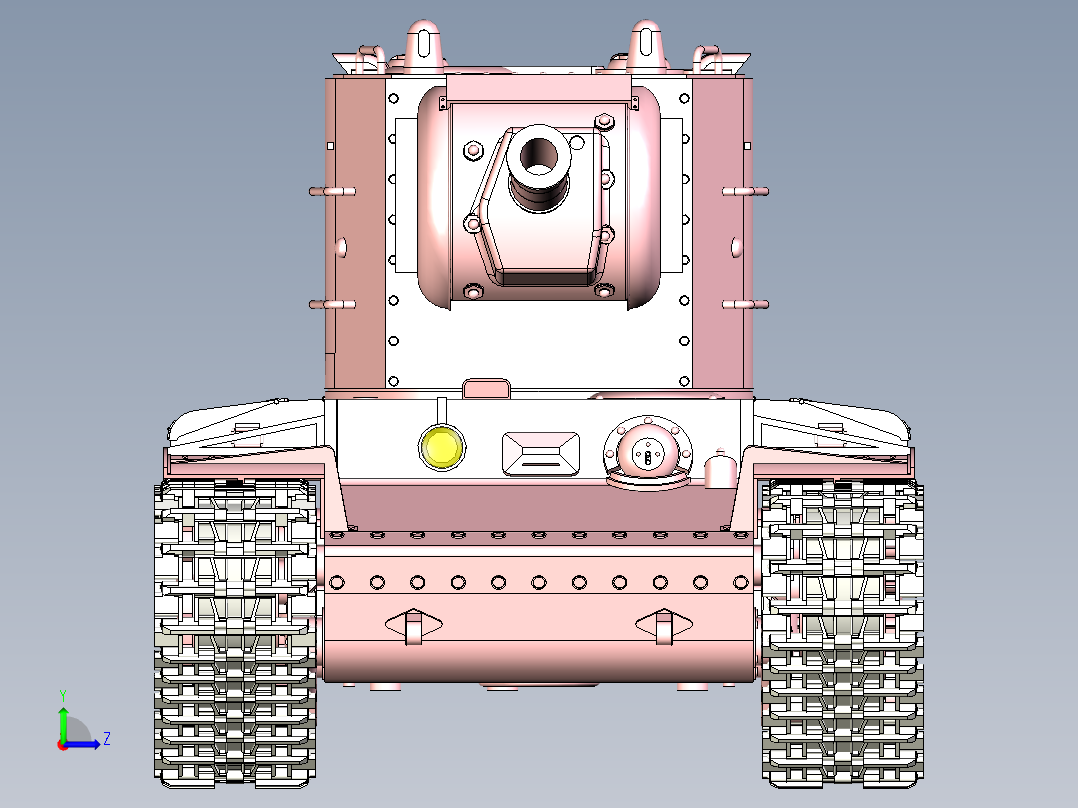 KV-2重型坦克(可驱动约束)左视图