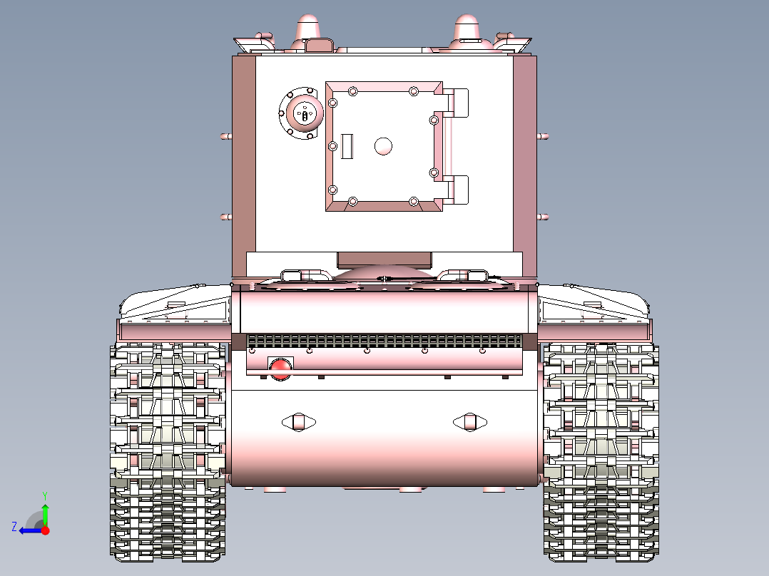 KV-2重型坦克(可驱动约束)右视图