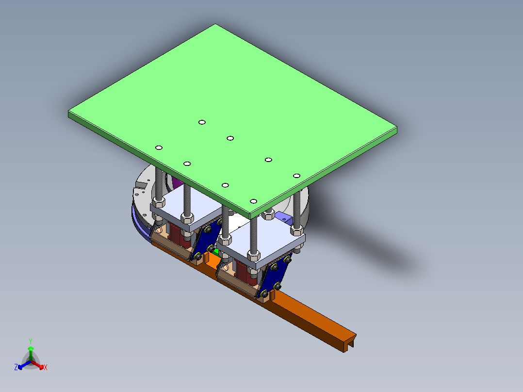 精密振动盘3D振动盘正等轴测图