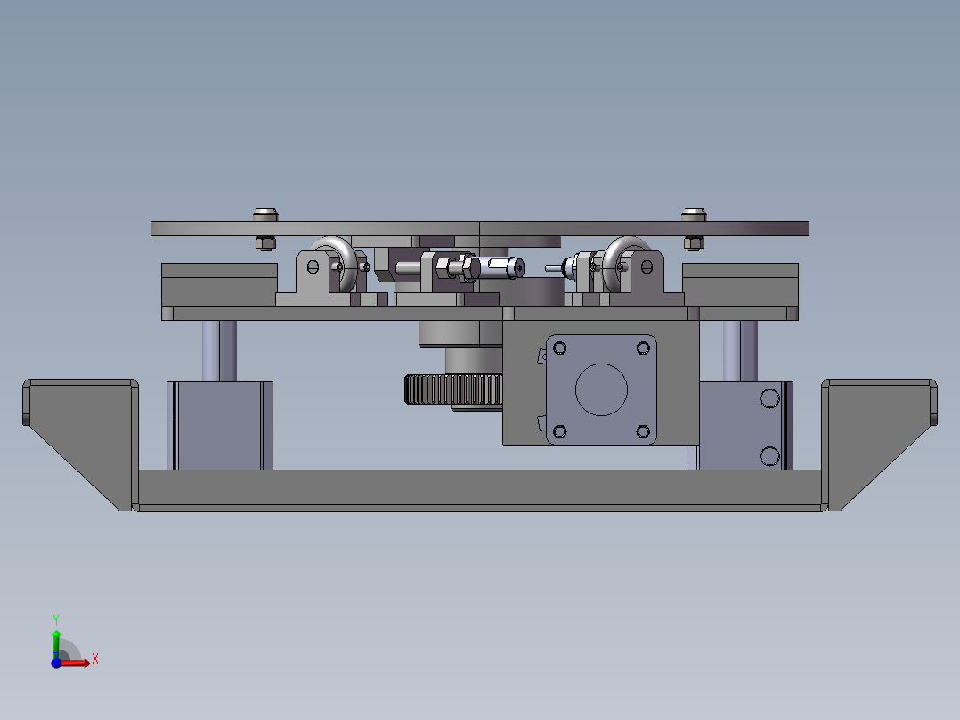 B8_顶升180度旋转机构（）前视图