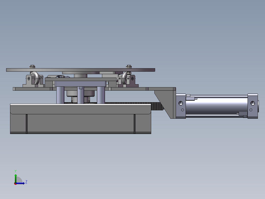 B8_顶升180度旋转机构（）左视图
