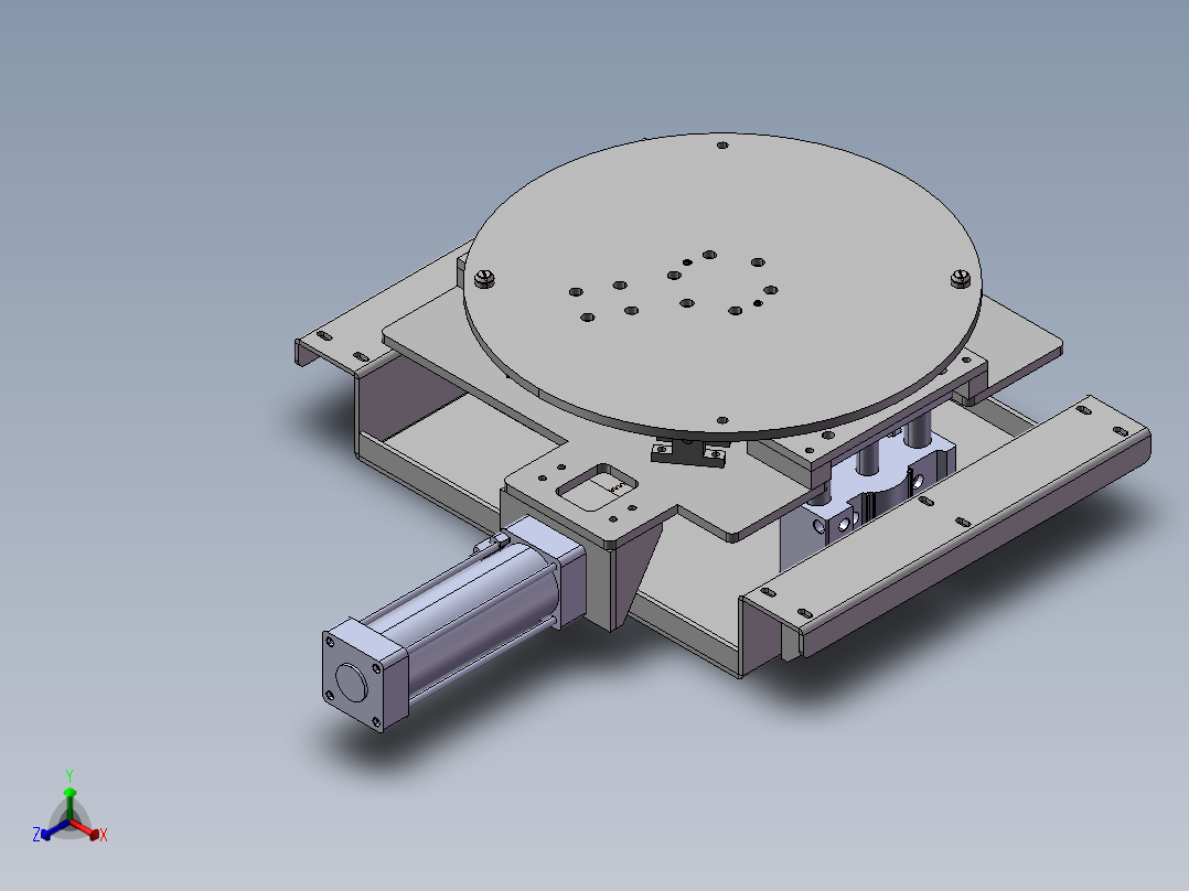 B8_顶升180度旋转机构（）正等轴测图