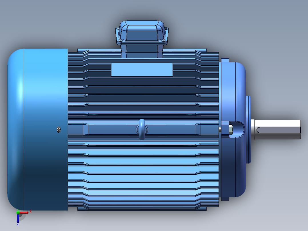 三相异步电机内部结构SolidWorks图纸 3d模型俯视图