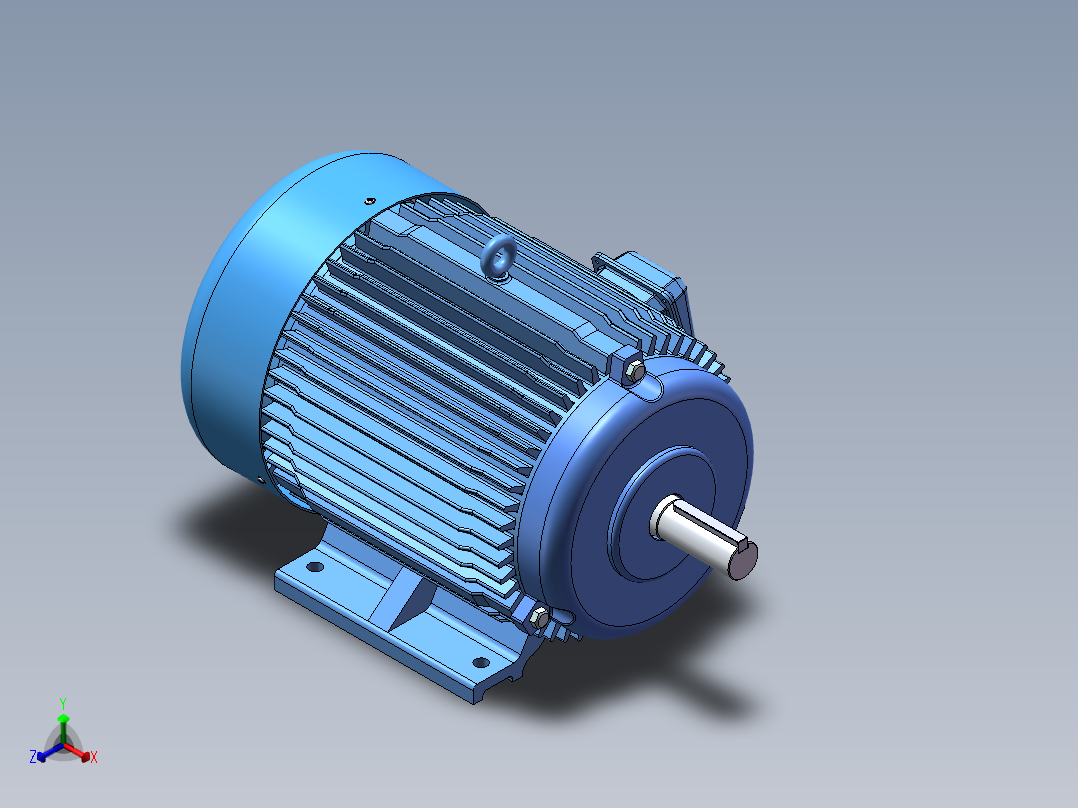 三相异步电机内部结构SolidWorks图纸 3d模型正等轴测图