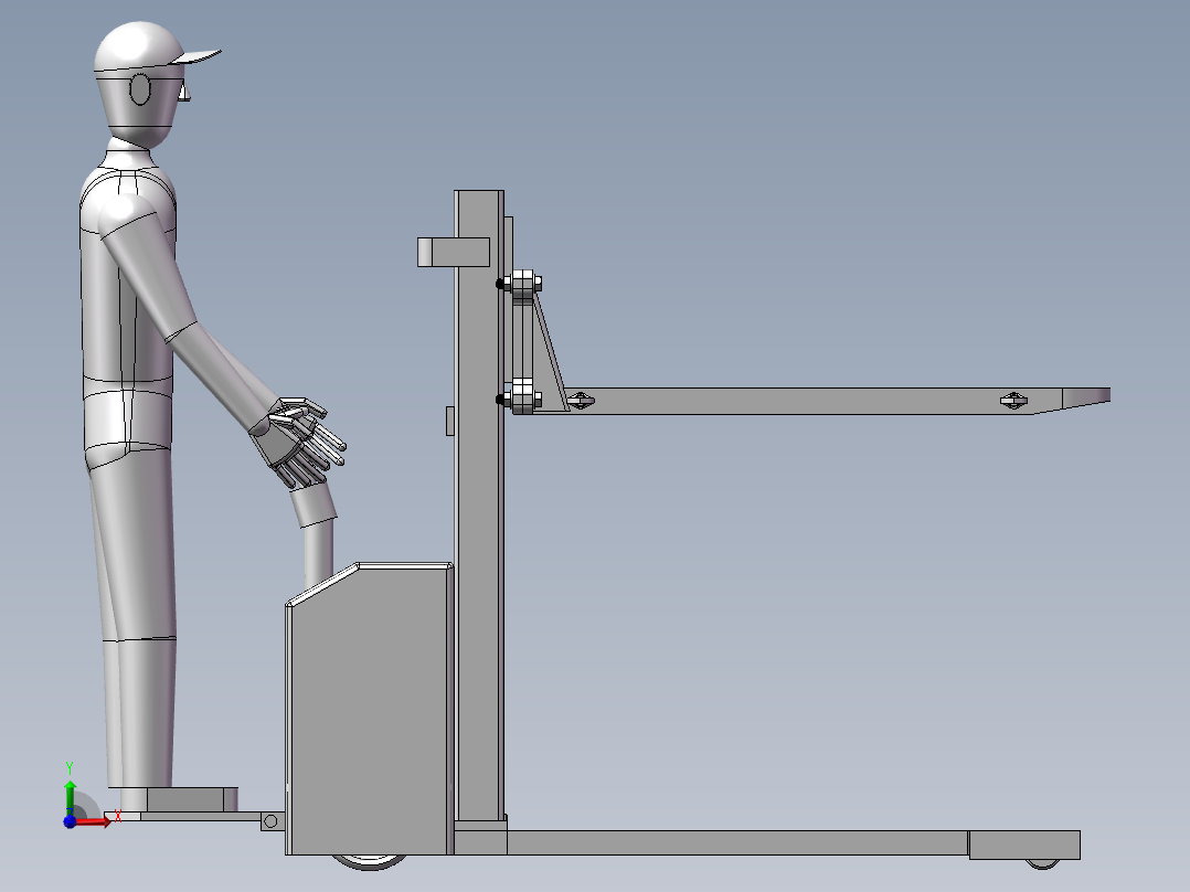 堆垛机模型前视图
