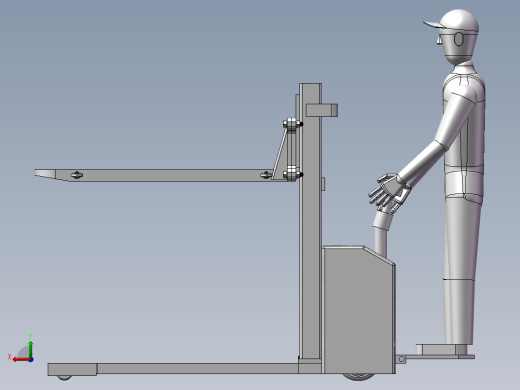 堆垛机模型后视缩略图