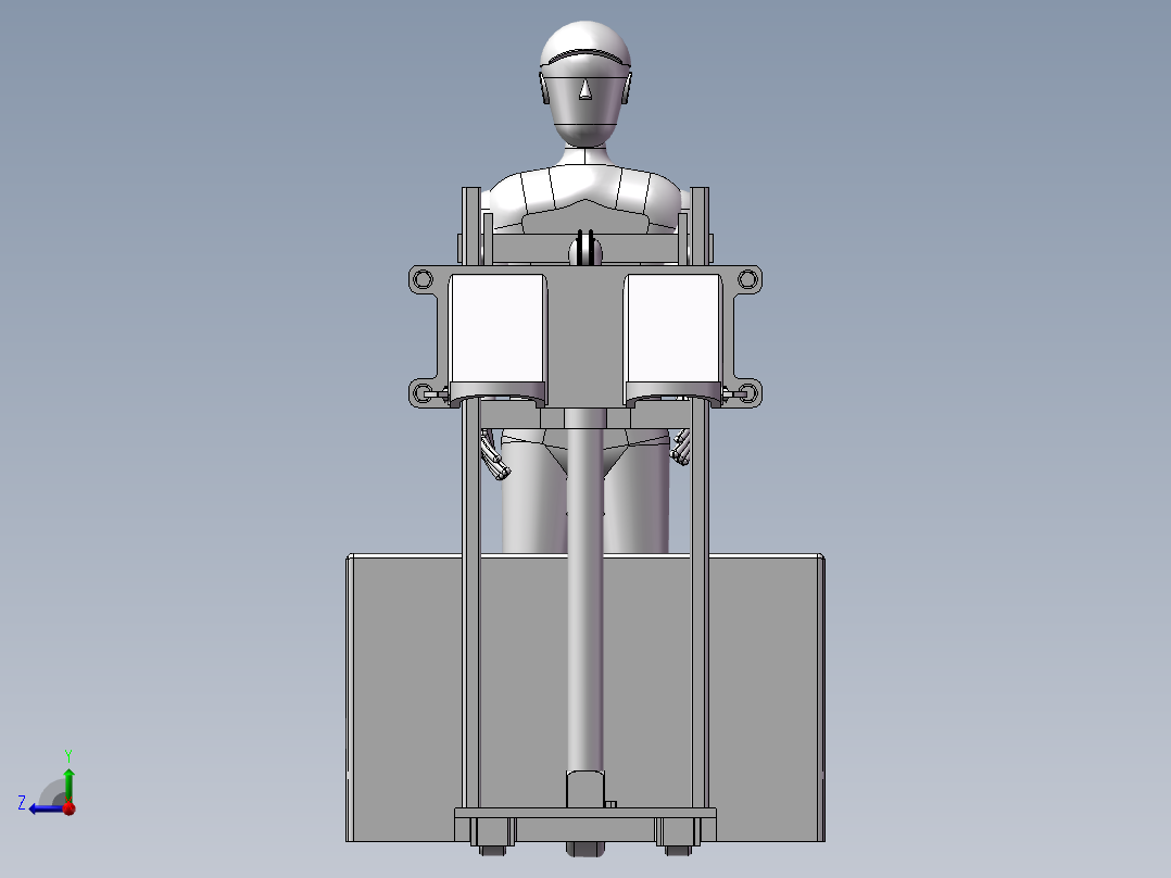 堆垛机模型右视图