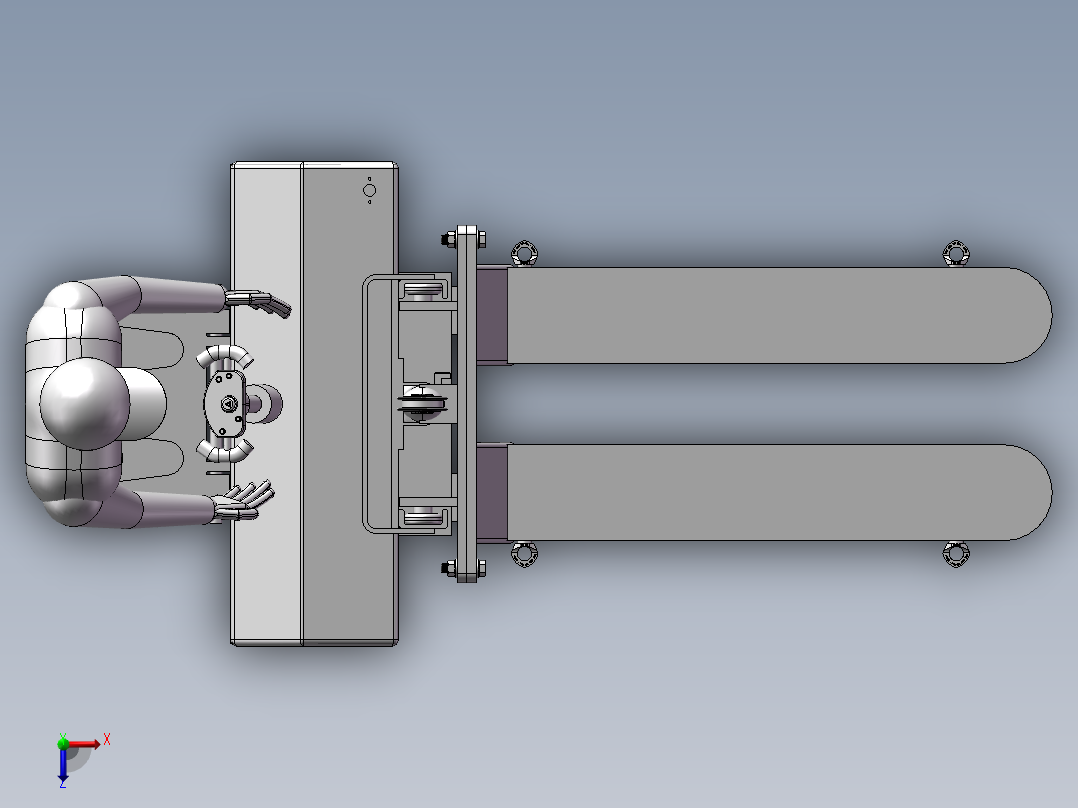 堆垛机模型俯视图