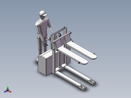 堆垛机模型正等轴测缩略图