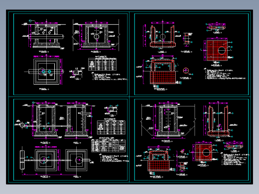 取水管道工程阀门井大样图（cad图纸，可编辑）